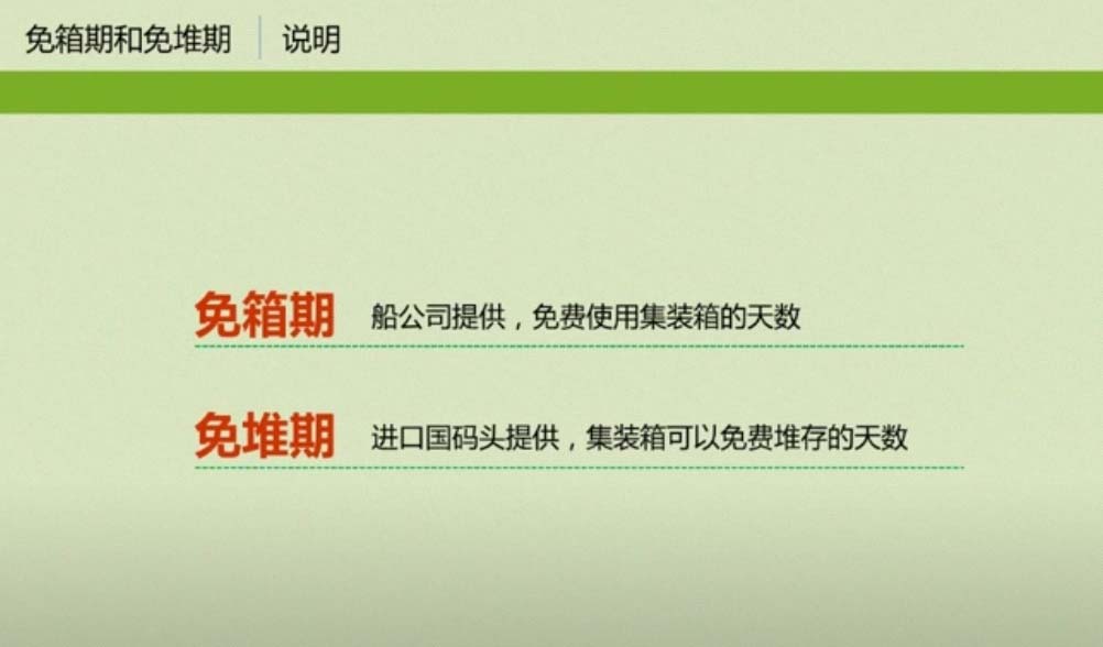 免箱期和免堆期的区别！